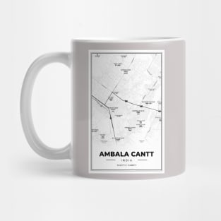 Ambala Cantt Map - Map of Indian Cities Mug